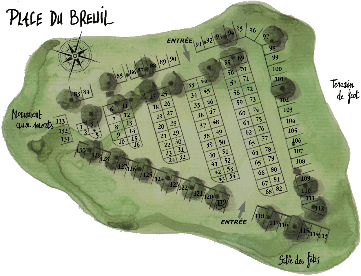 Plan de la place du Breuil